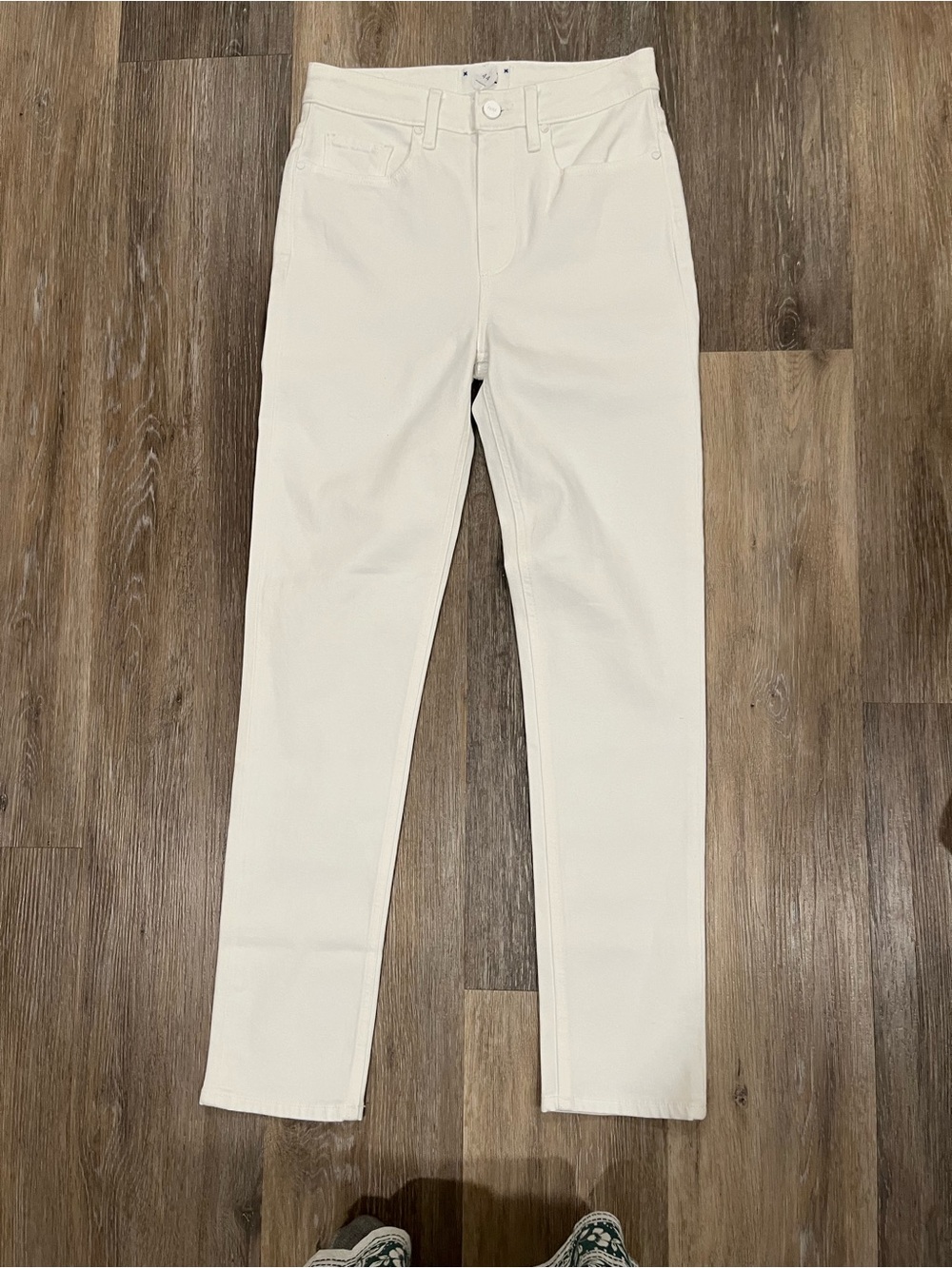PAIGE White High-Rise Skinny Jeans